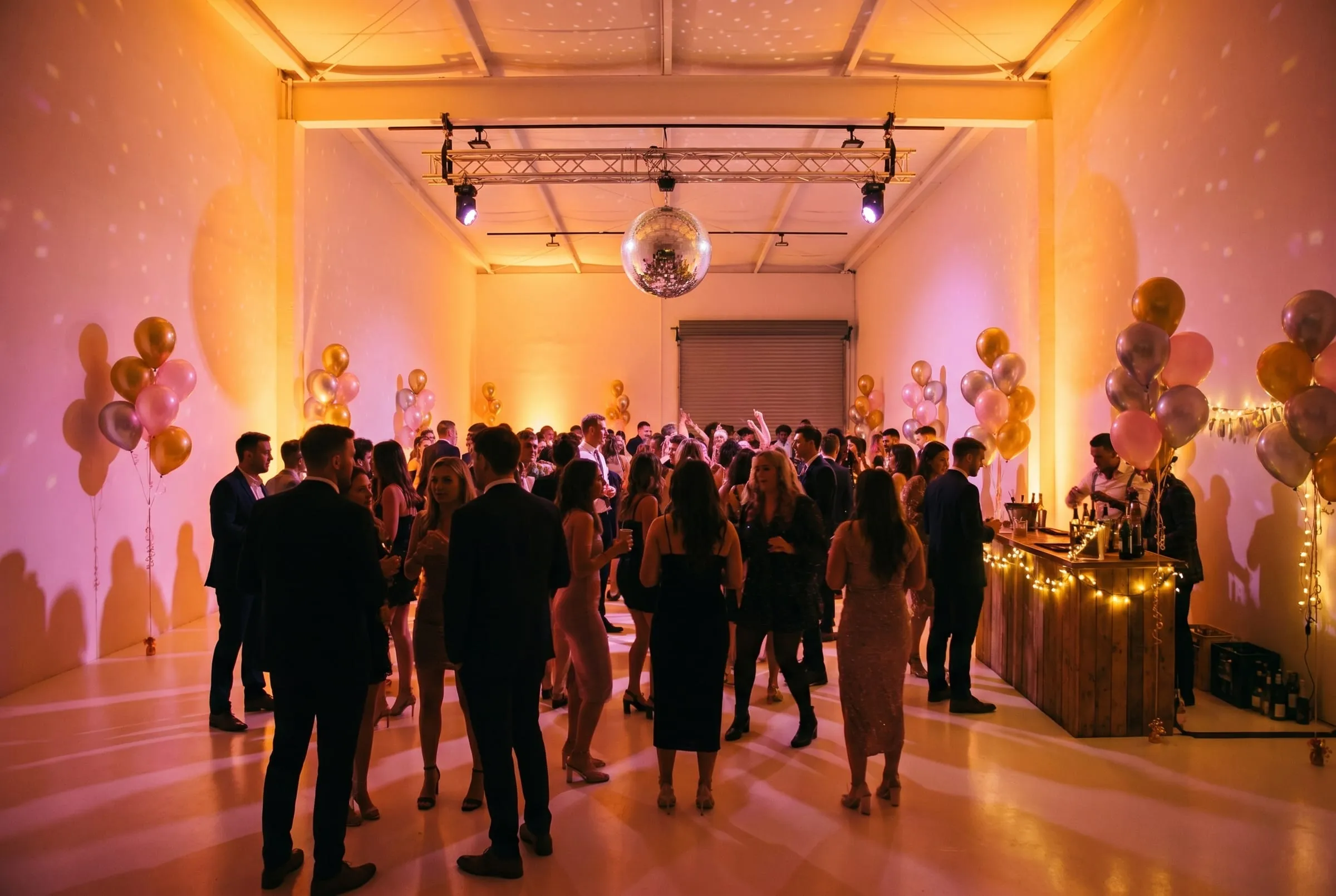 The same studio dressed for an event
